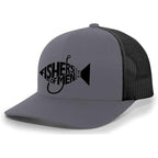 TRENZ SHIRT COMPANY Christian Jesus Fishers of Men Matthew 4:19 Mens Embroidered Mesh Back Trucker Hat with Bold Design and Breathable Mesh Back for Religious Men