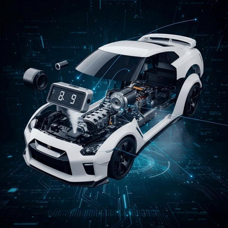 Hypercar Alarm Clock, Realistic Engine & Light Effects, Sports Car Ornament, Sports Car Alarm Clock with Crystal Clear LED Display Screen, the Best Gift for Cars Enthusiasts