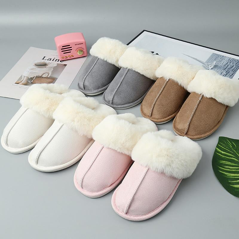 Winter Clog Slippers Casual Soft House Slippers Soft Anti-Skid Home Shoes