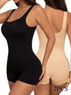 Sexy Shapewear Bodysuit for Women Tummy Control Full Body Shaper Seamless Yoga Shorts Slimming Tank Top Workout Leotard Basic Fit