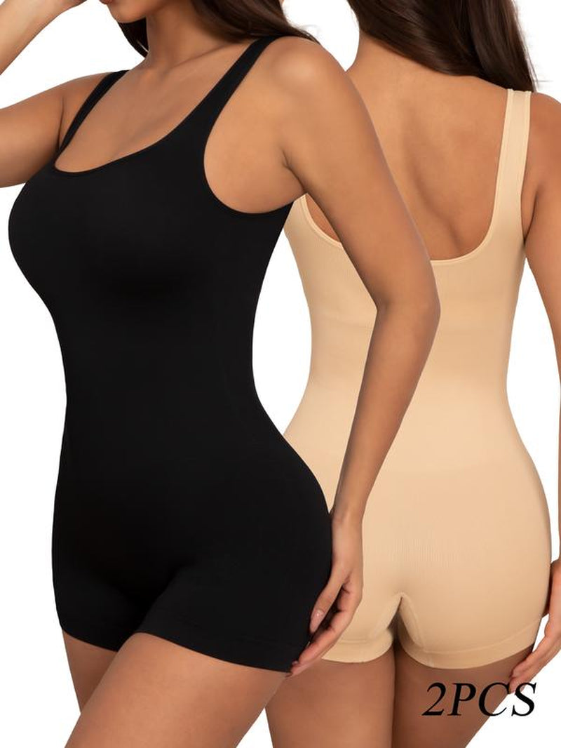 Sexy Shapewear Bodysuit for Women Tummy Control Full Body Shaper Seamless Yoga Shorts Slimming Tank Top Workout Leotard Basic Fit