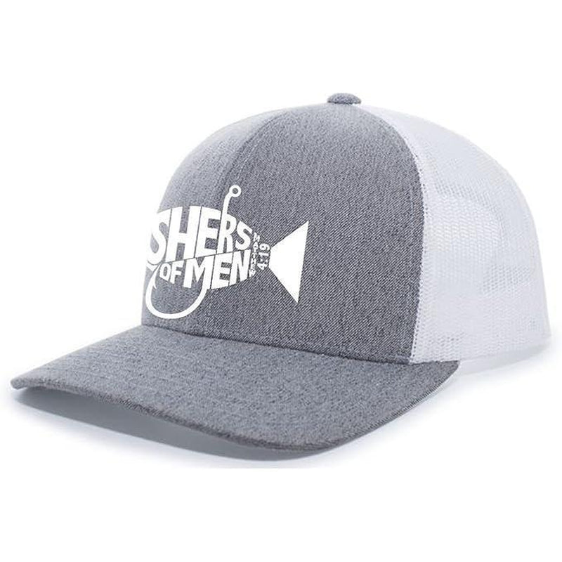 TRENZ SHIRT COMPANY Christian Jesus Fishers of Men Matthew 4:19 Mens Embroidered Mesh Back Trucker Hat with Bold Design and Breathable Mesh Back for Religious Men