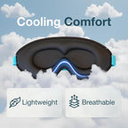 Myhalos Blackout Sleep Mask - 3D Contoured Zero Pressure Memory Foam for Women & Men, Side Sleepers, 100% Light Blocking, Award Winning Comfort