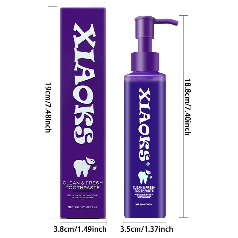 【Buy One, Get One Free】Xiaoks 150Ml Purple Cleansing Fresh Breath Toothpaste for Oral Hygiene Clean & Fresh Formula Oral Care Solution Daily