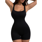 Sexy Shapewear Bodysuit for Women Tummy Control Full Body Shaper Seamless Yoga Shorts Slimming Tank Top Workout Leotard Basic Fit