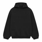 Oversized Hoodie 'Jet Black' - High-Quality Graphic Long Sleeve Sweatshirt for Men'S Casual Outdoor Wear, Oversized Fit, Comfortable & Durable - Menswear