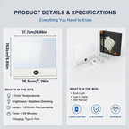 Smart LED Reading Light Book Light Treasure Box Rechargeable Clear LED Flat Reading Light Timer Doodleable Study Lamp the Quiet Reader'S Dream Lights Ultra-Thin Wireless Design