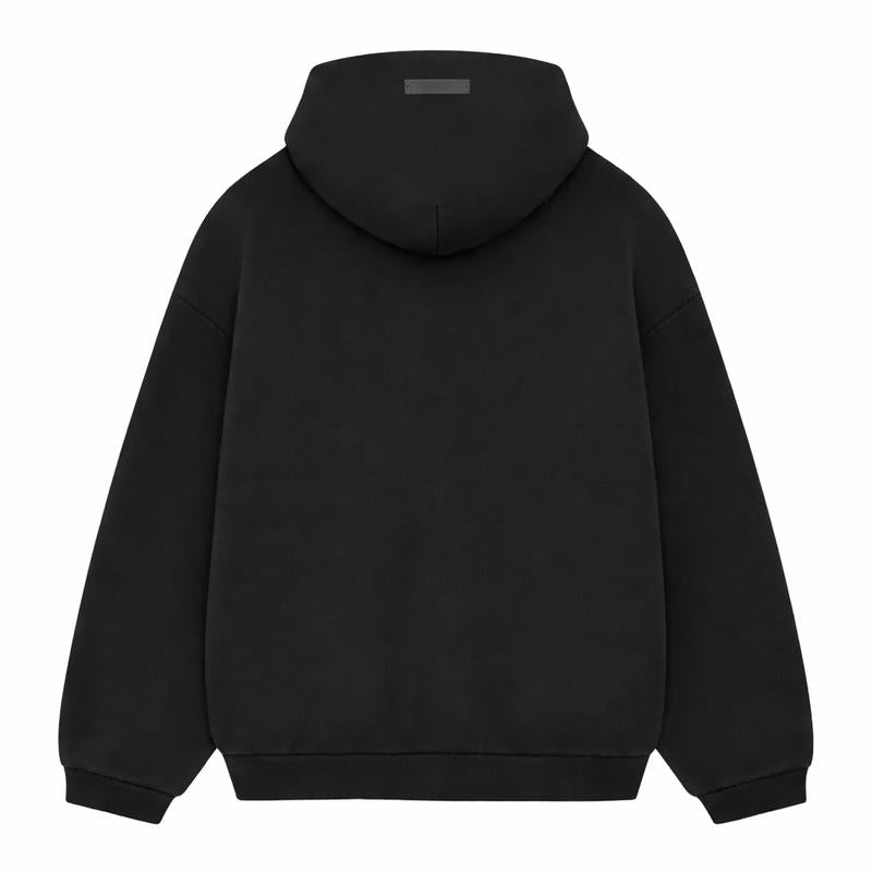 Oversized Hoodie 'Jet Black' - High-Quality Graphic Long Sleeve Sweatshirt for Men'S Casual Outdoor Wear, Oversized Fit, Comfortable & Durable - Menswear
