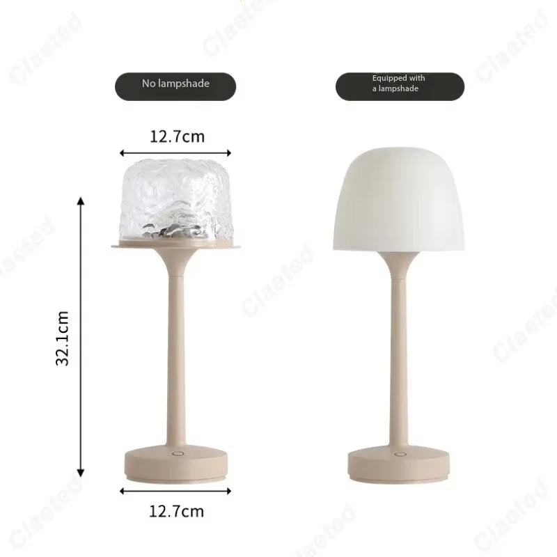 Mushroom Table Lamp with Water Ripple Projection Atmosphere Lights Hotel Bar Bedroom Living Room Desk Lamp Decorative Lighting
