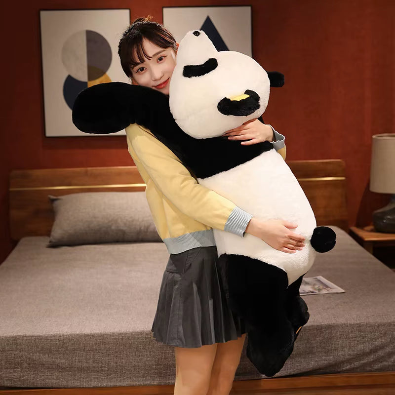 60Cm-120Cm Giant Panda Plush Toys Soft Sleep Pillow Cartoon Animal Bear Stuffed Baby Doll Classic Kids Birthday Christmas Gifts
