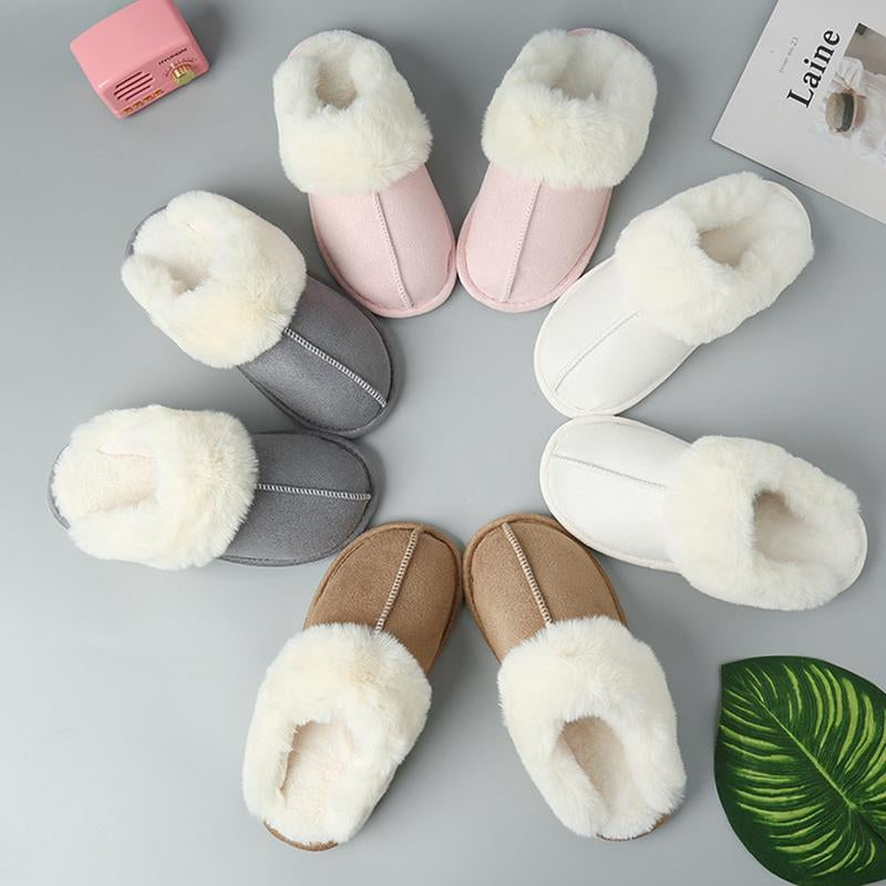 Winter Clog Slippers Casual Soft House Slippers Soft Anti-Skid Home Shoes