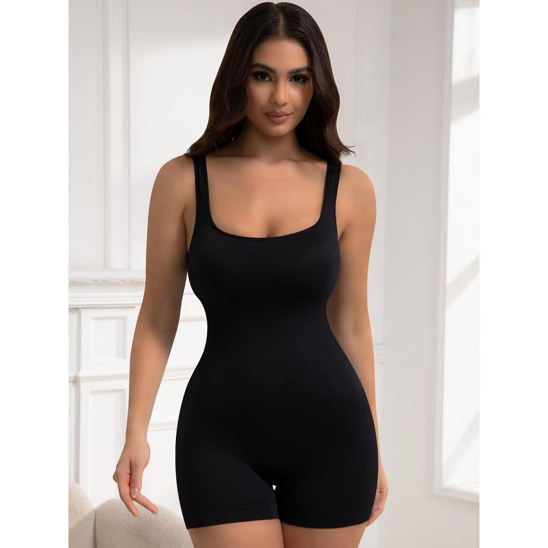 Sexy Shapewear Bodysuit for Women Tummy Control Full Body Shaper Seamless Yoga Shorts Slimming Tank Top Workout Leotard Basic Fit