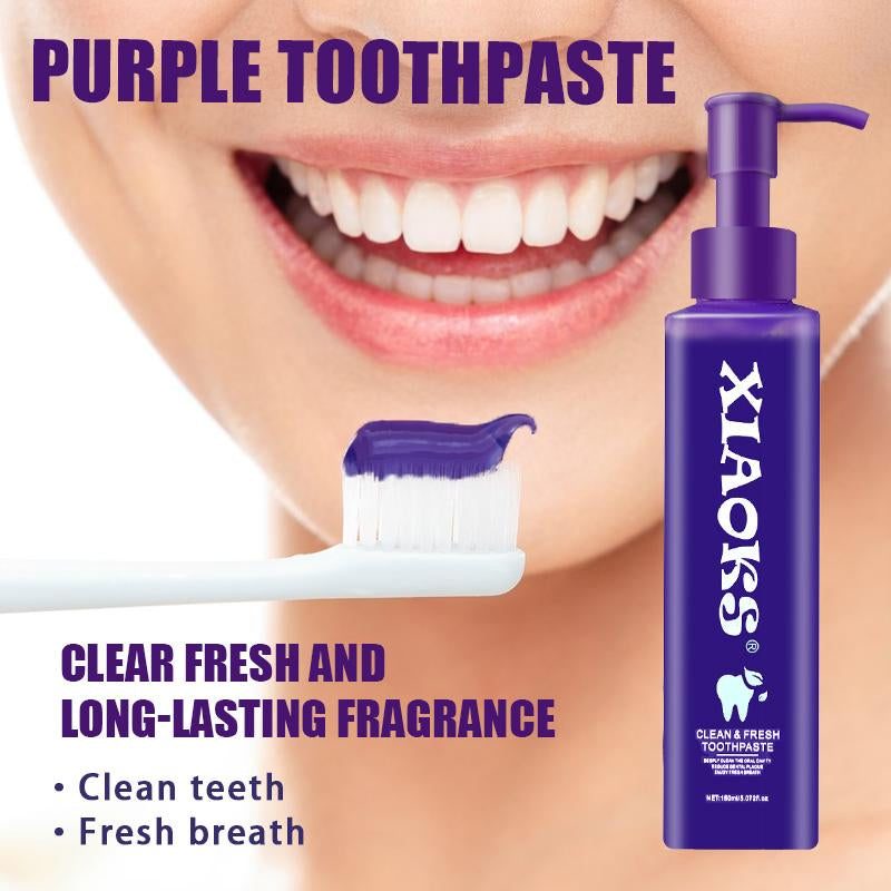 【Buy One, Get One Free】Xiaoks 150Ml Purple Cleansing Fresh Breath Toothpaste for Oral Hygiene Clean & Fresh Formula Oral Care Solution Daily