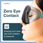 Myhalos Blackout Sleep Mask - 3D Contoured Zero Pressure Memory Foam for Women & Men, Side Sleepers, 100% Light Blocking, Award Winning Comfort