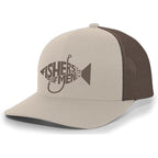 TRENZ SHIRT COMPANY Christian Jesus Fishers of Men Matthew 4:19 Mens Embroidered Mesh Back Trucker Hat with Bold Design and Breathable Mesh Back for Religious Men