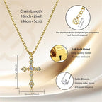 [Launch Sale] ALEXCRAFT Dainty 14K Gold Plated Cross Necklace for Women – Hypoallergenic, Minimalist Pendant, Everyday Wear & Party Jewelry Gift, Valentine’S Day Idea