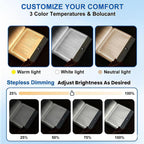 Smart LED Reading Light Book Light Treasure Box Rechargeable Clear LED Flat Reading Light Timer Doodleable Study Lamp the Quiet Reader'S Dream Lights Ultra-Thin Wireless Design